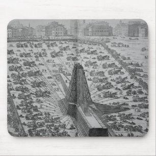 Alfombrilla De Ratón Erección del obelisco egipcio antiguo