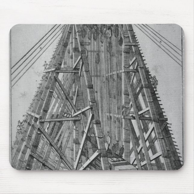 Alfombrilla De Ratón Erección del obelisco egipcio antiguo (Frente)