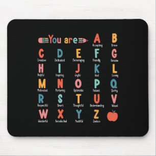 Alfombrilla De Ratón Eres alfabeto Aprende Abcs Inspiración Profesor Ap