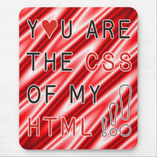 Alfombrilla De Ratón Eres mi CSS - ondas blancas rojas