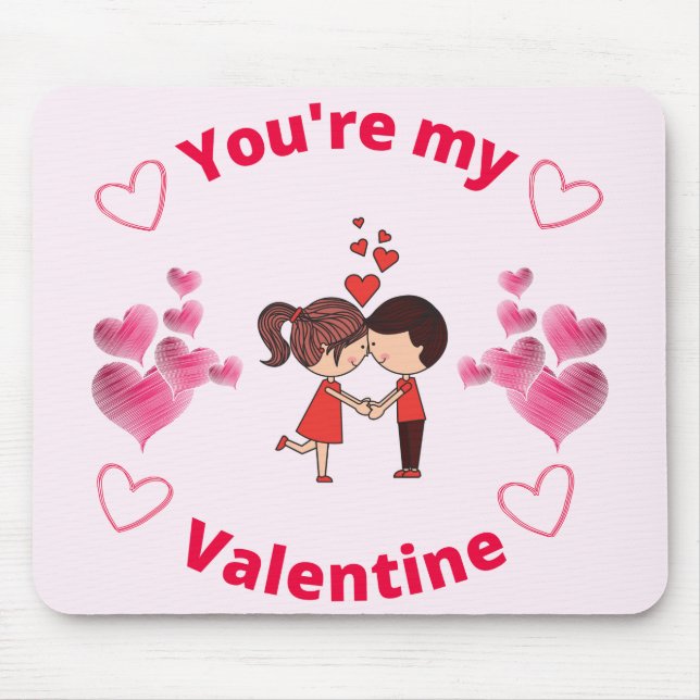 Alfombrilla De Ratón Eres mi Valentine (Frente)