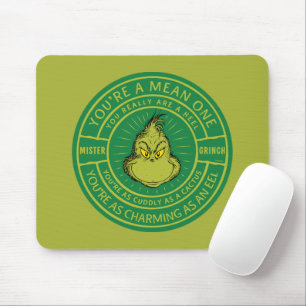 Alfombrilla De Ratón Eres una Persona Mala Señor Grinch Insignia