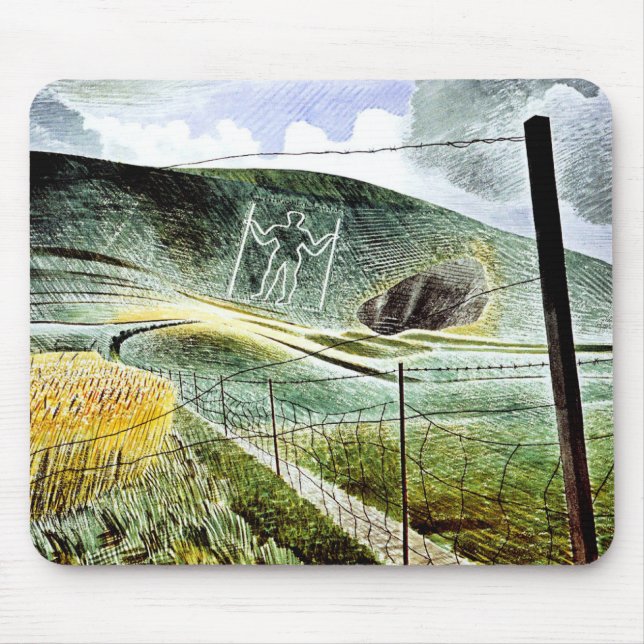 Alfombrilla De Ratón Eric Ravilious - El Gigante Wilmington, (Frente)