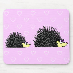 Alfombrilla De Ratón Erizo lindo Mousepad de la mamá y del bebé