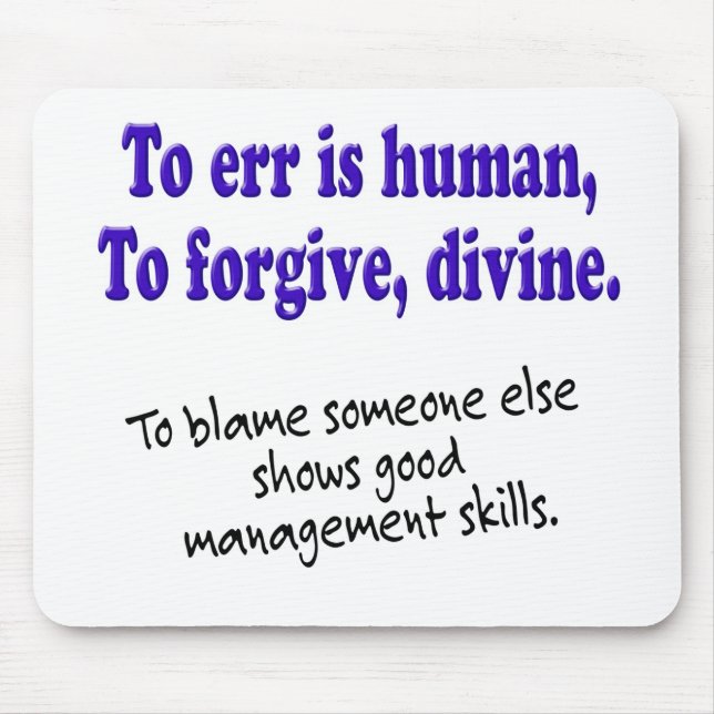 Alfombrilla De Ratón Errar es humano (Frente)