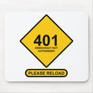 Alfombrilla De Ratón Error 401: Democracia no autorizada