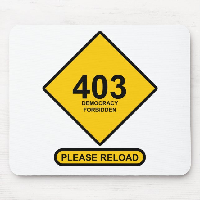 Alfombrilla De Ratón Error 403: Prohibida la democracia (Frente)