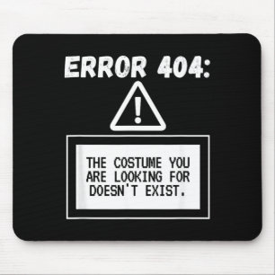 Alfombrilla De Ratón Error 404 Disfraz No Encontrado Divertido Hallowee