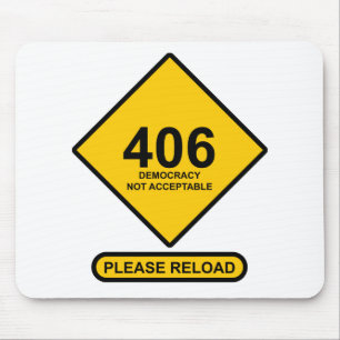 Alfombrilla De Ratón Error 406: Democracia no aceptable