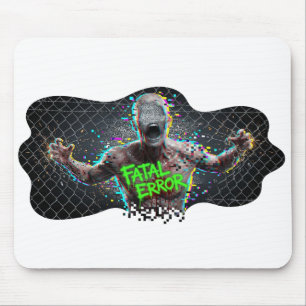 Alfombrilla De Ratón Error Fatal – Zombie Glitch Terror Cibernético