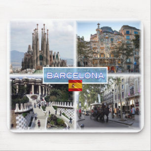Alfombrilla De Ratón ES Barcelona - Sagrada Familia - Casa Batllo