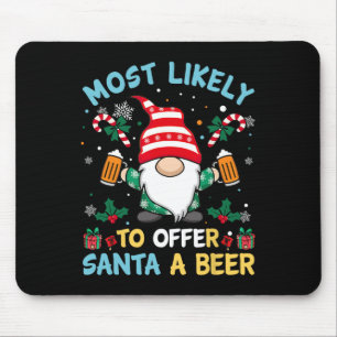 Alfombrilla De Ratón Es Divertido Ofrecer Navidades De Cerveza A Santa