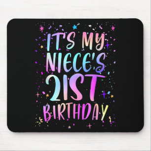 Alfombrilla De Ratón Es el 21 cumpleaños de mi sobrina Colorido Feliz 2