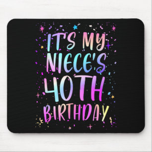 Alfombrilla De Ratón Es el 40 cumpleaños de mi sobrina Colorido Feliz 4