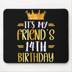 Alfombrilla De Ratón Es el cumpleaños número 14 de mi amigo Feliz 14 añ