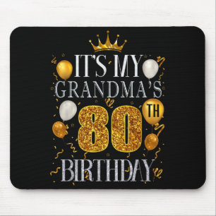 Alfombrilla De Ratón Es el cumpleaños número 80 de mi abuela Feliz cump