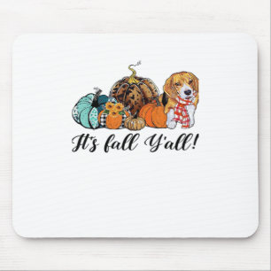 Alfombrilla De Ratón Es Fall Y’all Beagle Cute Dog Lover Fall Thanksg