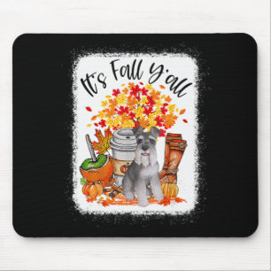 Alfombrilla De Ratón Es Fall Y'all Schnauzer Dog Halloween Thanksgivi
