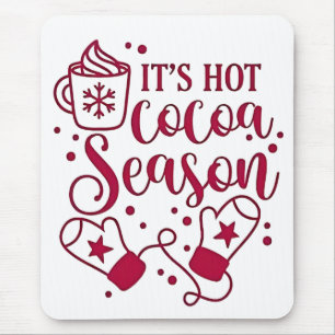 Alfombrilla De Ratón Es la Temporada de Chocolate Caliente Cacao Navida