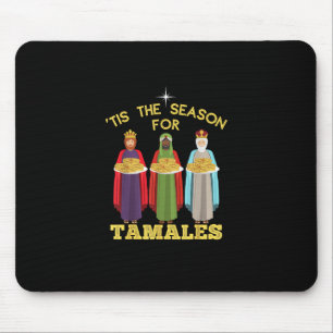 Alfombrilla De Ratón Es la temporada de tamales divertida Navidad mexic