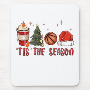 Alfombrilla De Ratón Es la Temporada Xmas Navidad Baloncesto