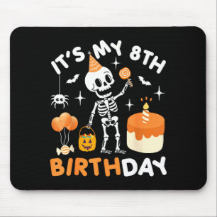 Alfombrilla De Ratón Es mi 8 cumpleaños-divertido Halloween esqueleto n