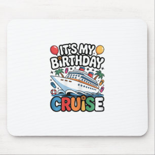 Alfombrilla De Ratón Es mi crucero de cumpleaños rosa lindo viaje al ma