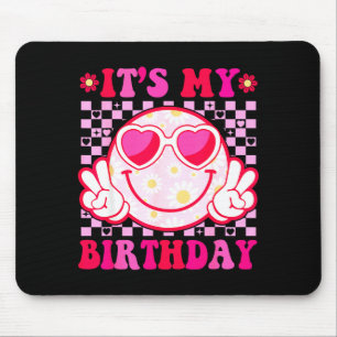 Alfombrilla De Ratón Es Mi Cumpleaños Cara Sonriente Groovy Mujeres Chi