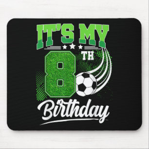 Alfombrilla De Ratón Es Mi Cumpleaños Número 8 Niño Balón de Fútbol 8 A