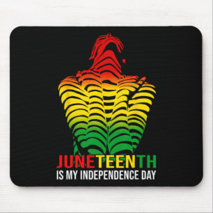 Alfombrilla De Ratón Es mi Día de la Independencia Afro-Americano Afric