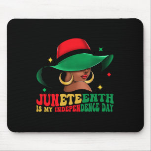 Alfombrilla De Ratón Es mi Día de la Independencia Mujeres Negras Gorra