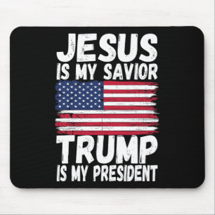 Alfombrilla De Ratón ¿Es mi salvador Trump mi presidente el regalo repu