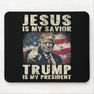Alfombrilla De Ratón ¿Es mi salvador Trump mi presidente estadounidense