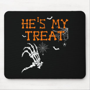 Alfombrilla De Ratón Es Mi Trick Hes Mi Tremendo Halloween Pareja Skele