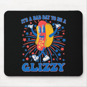 Alfombrilla De Ratón Es un día D para ser un Glizzy 4 de julio Hotdog D