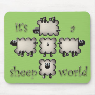 Alfombrilla De Ratón es un mundo de ovejas