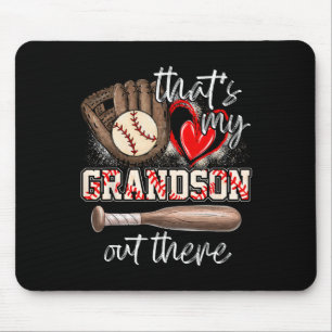 Alfombrilla De Ratón Esa es mi nieto ahí fuera la abuela de béisbol 2