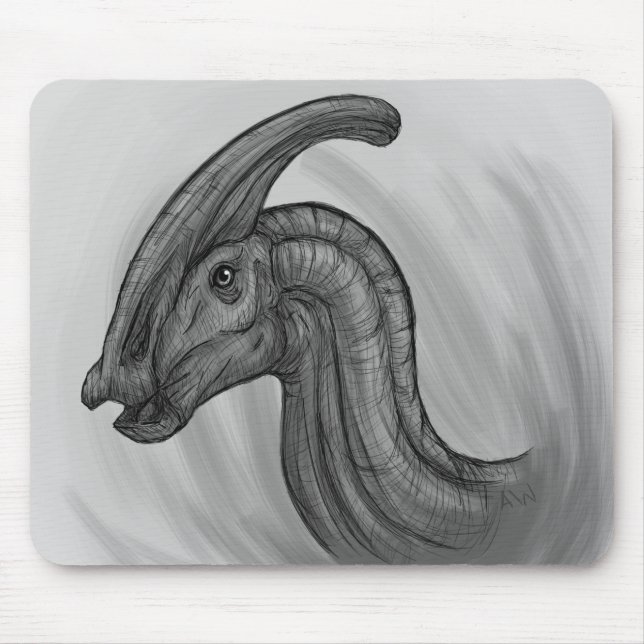 Alfombrilla De Ratón Esbozo de Parasaurolophus (Frente)