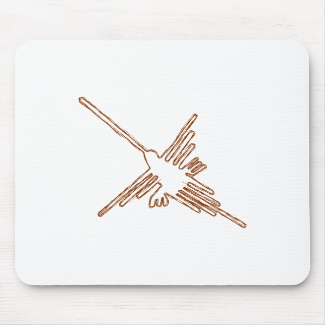 Alfombrilla De Ratón Esbozo del colibrí de líneas de Nasca (Frente)