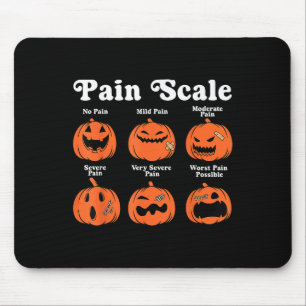 Alfombrilla De Ratón Escala de dolor Calabaza espumosa Caída Halloween