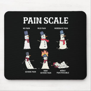 Alfombrilla De Ratón Escala de dolor retro muñeco de nieve trauma enfer