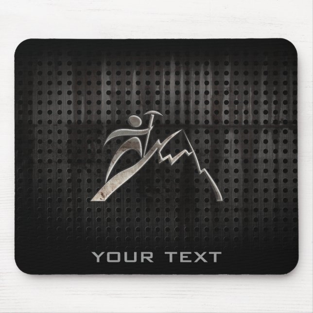 Alfombrilla De Ratón Escalada; Negro fresco (Frente)