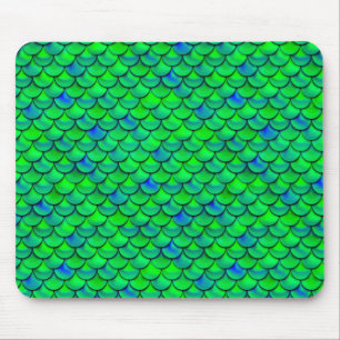 Alfombrilla De Ratón Escalas azules verdes caídas