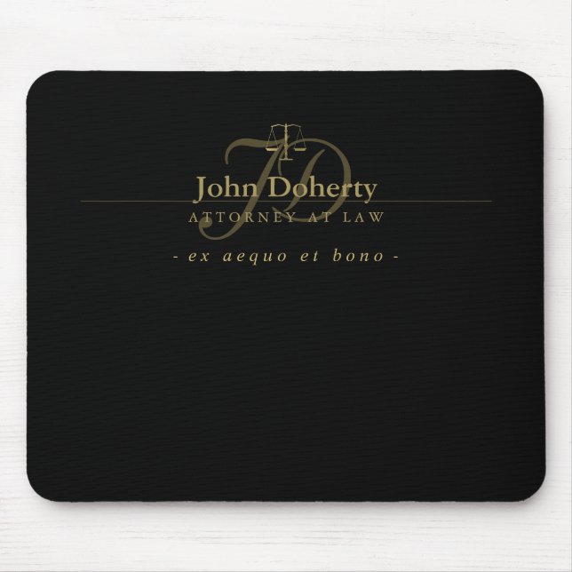 Alfombrilla De Ratón Escalas con clase del oro de la justicia el | (Frente)