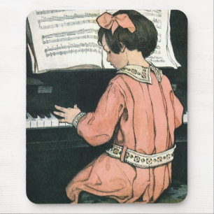Alfombrilla De Ratón Escalas de Jessie Willcox Smith, niña de música de
