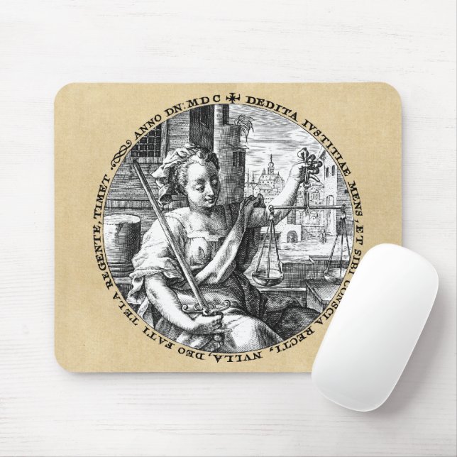 Alfombrilla De Ratón Escalas de justicia (Con ratón)
