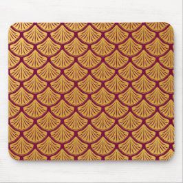 Alfombrilla De Ratón Escalas de sirenas Art Deco - Magenta