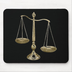 Alfombrilla De Ratón escalas del oro de la justicia