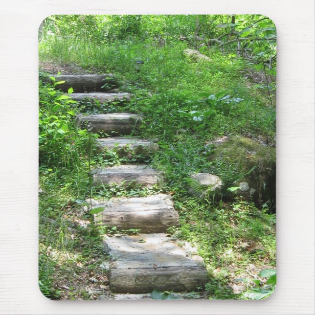 Alfombrilla De Ratón Escalera en el cojín de ratón del bosque (Frente)