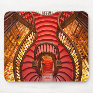 Alfombrilla De Ratón Escalera roja ornamentada, Portugal